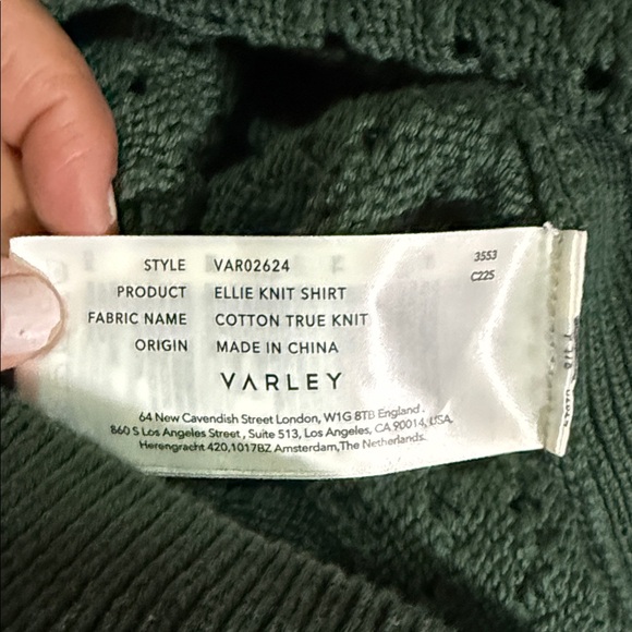 Varley Forest Green Cardigan - Picture 4 of 4